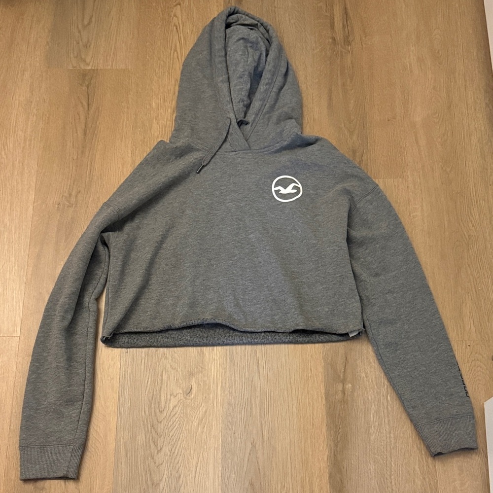 Hollister Dark Gray Hoodie with Logo